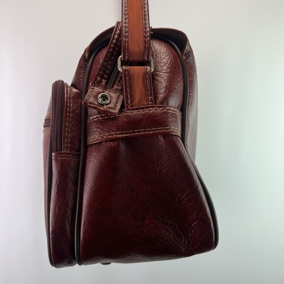 Vintage Samsonite Overnight Travel Commuter Bag In Maroon - Picture 5 of 11